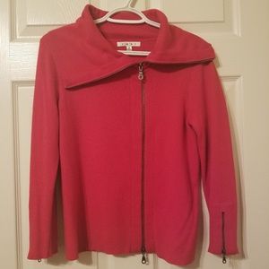 CABI Asymmetrical Zip Up Sweater